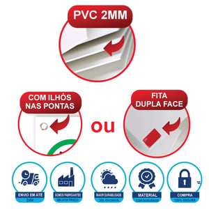 PLACA PVC SINALIZAÇÃO