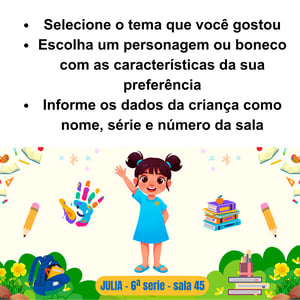 Squeeze de Alumínio Branco Infantil Tampa Rosa Personalizado