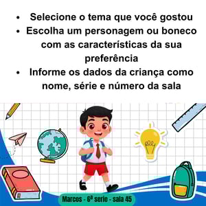 Squeeze de Alumínio Branco Infantil Tampa Verde e Azul Personalizado