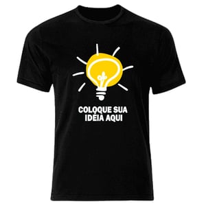 Camiseta Algodão Unissex Personalizada Do Seu Jeito Algodão Área de Impressão = 29x42cm Impressão frente ou verso   Após concluir o pagamento, clique em preencher formulário para anexar seu arquivo ou escrever seu texto