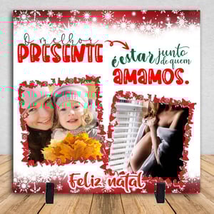 Azulejo Personalizado Com Duas Fotos - Melhor Presente Cerâmica Branca Brilho 15x15cm ou 20x20cm    Após concluir o pagamento, clique em preencher formulário para anexar seu arquivo ou escrever seu texto