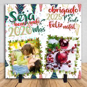 Azulejo Personalizado Com Duas Fotos - Obrigado por Tudo Cerâmica Branca Brilho 15x15cm ou 20x20cm    Após concluir o pagamento, clique em preencher formulário para anexar seu arquivo ou escrever seu texto