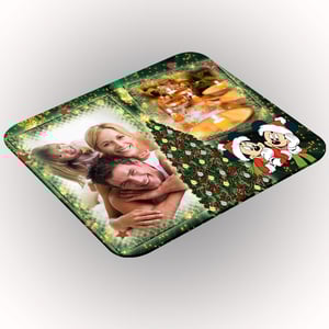 Mouse Pad Retangular Personalizado Duas Fotos - Mickey e Minnie Latex 19 x 23cm    Após concluir o pagamento, clique em preencher formulário para anexar seu arquivo ou escrever seu texto