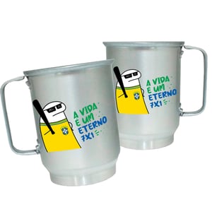 Caneca de Alumínio Personalizada - Eterno 7x1 Caneca de Alumínio 600ml Área de Impressão = 20 x 9,5cm    