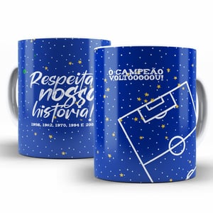 Caneca de Cerâmica Personalizada - Respeita Nossa História Caneca de Cerâmica 325ml Área de Impressão = 20 x 9,5cm    