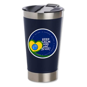 Copo Térmico Personalizado - Keep Calm And Vai Brasil