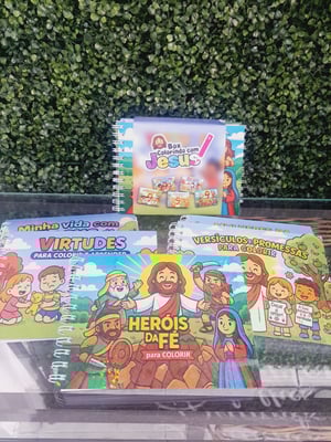 Box colorindo com Jesus - 5 cadernos para colorir