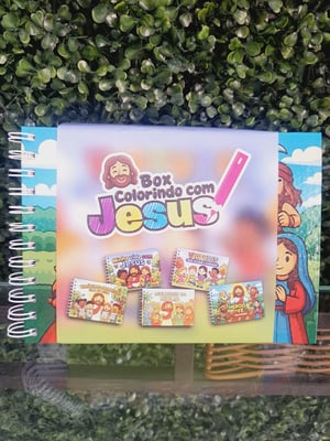 Box colorindo com Jesus - 5 cadernos para colorir