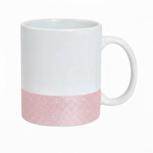 Caneca com a base de glitter