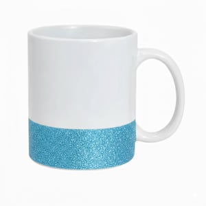 Caneca com a base de glitter