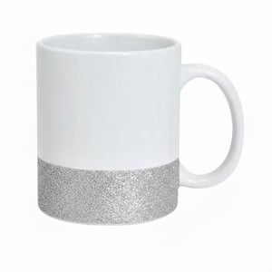 Caneca com a base de glitter