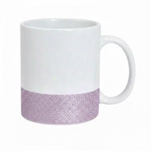 Caneca com a base de glitter