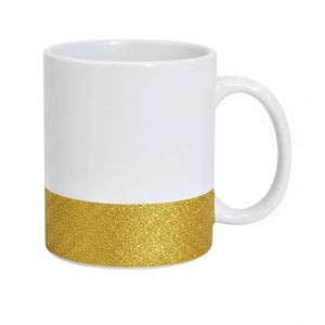 Caneca com a base de glitter