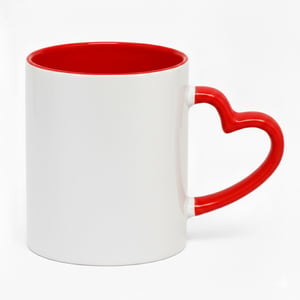 Caneca com alça de coração