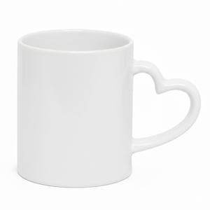 Caneca com alça de coração