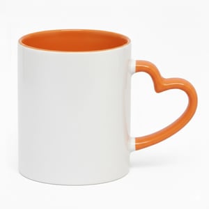 Caneca com alça de coração