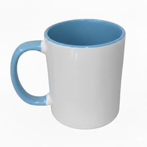 Caneca com alça e interior colorido