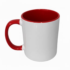 Caneca com alça e interior colorido
