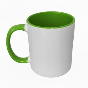 Caneca com alça e interior colorido      