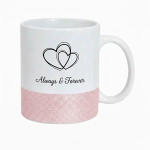 Caneca com a base de glitter      