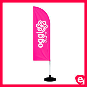 WIND BANNER HASTE COM FIBRA DE CARBONO. TECIDO BLACKOUT IMPRESSÃO 600 x 2500 mm    