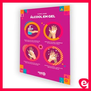 PLACA - ÁLCOOL GEL  210 X 297 mm    