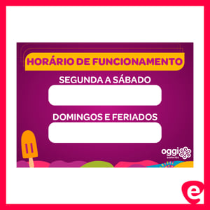 ADESIVO HORÁRIO DE FUNCIONAMENTO      