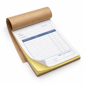 Talão Autocopiativo Grande 1ª e 2ª via - A5 com 100 folhas