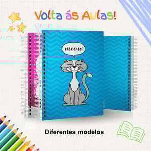 Caderno Escolar - 1 matéria com 96 folhas