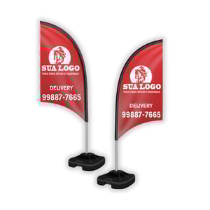 Wind Banner - Modelo Vela Tecido Oxford 1,90m    