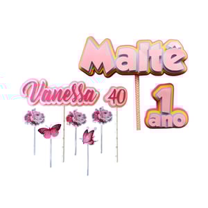 Topo de Bolo - 3D Papel Offset 230g     