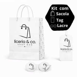 Kit Sacola Vertical - (M) com dobra Offset 180g 20x22,5x7cm 4x0   