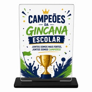 Troféu Retangular Ácrílico 10x15cm    