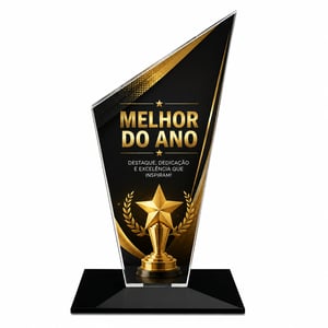 Troféu Trapézio Ácrílico 10x18cm    