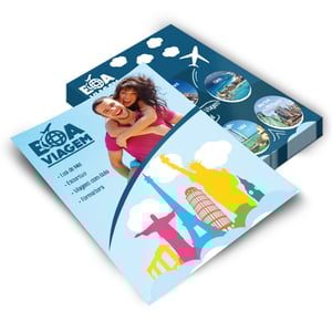 PANFLETO 15x21cm (DIGITAL) Couchê 90g, só frente ou frente e verso. 15x21cm. 4x0 ou 4x4.   Permite várias artes.