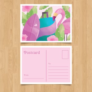 CARTÃO POSTAL 4x4  10x15cm 4x4 - Colorido Frente e Verso   