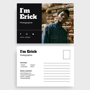 CARTÃO POSTAL 4x1  10x15cm 4x1 - Frente Colorido e Verso PB   