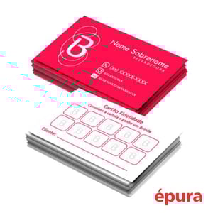 CARTÃO FIDELIDADE 240g (cento)  8,8x4,8cm    