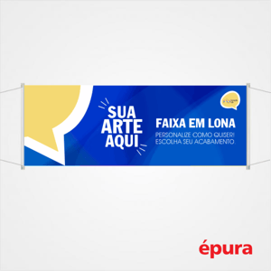 FAIXA EM LONA    Brilho ou Fosco. Corte Reto. 