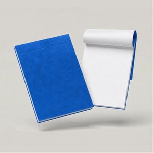 BLOCO DE ANOTAÇÕES 25 FOLHAS Capa em papel couchê 170G e miolo offset 75g. 14,5x21cm.    Capa Personalizada.