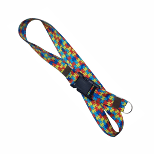 Cordão Inclusão para Crachá | Quebra-cabeça & Girassol