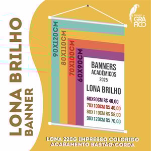 BANNER ACADÊMICO - LONA brilho