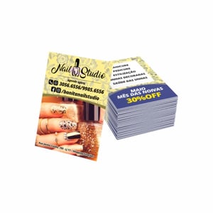 Folder | Panfleto Sulfite - Bom para escrever Papel Sulfite 120g/m² 7 x 10cm Impresso color - frente   