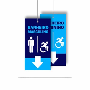 Móbile Retangular PVC1mm Pvc 1mm 15cm x 30cm Adesivo impresso frente/verso Verniz Corte padrão Furo + Barbante para pendurar