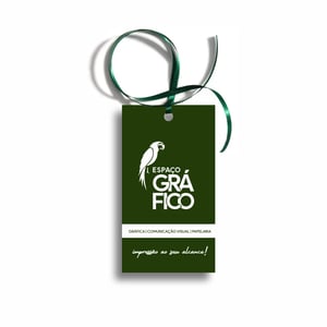 Tag | Etiqueta Retangular Papel Couché 300g 9 x 5cm Impresso color - frente  Corte reto Sem fita/corda