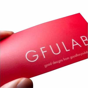 Cartão de Visita Laminação Fosca SoftTouch Papel Couchê 300 g/m² 9 x 5cm Impresso color - frente Laminação Soft Touch  