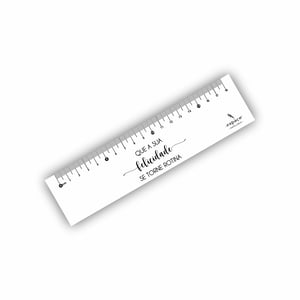 RÉGUA | PRETO E BRANCO | 5x20cm Papel Sulfite 180g 5x20cm Impressão Preto - Frente  Corte reto 