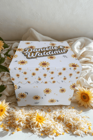 Caixa Personalizada para Bolo – Tamanhos 10cm e 15cm Papel Fotográfico 230g camada dupla     