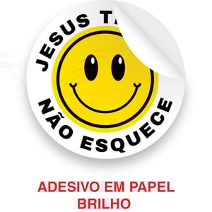Adesivo impresso em Papel Branco Brilho + corte especial Papel 3x3cm 4x0 Brilho Com Recorte Valor mínimo para compra - R$34,48
