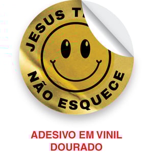 Adesivo em Vinil Metálico_Prata ou Dourado Vinil Metálico 3x3cm 4x0 Prata ou Dourado Com Recorte Valor mínimo para compra - R$73,00